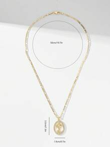 1 件时尚简约奢华铜镶嵌锆石 3D 耶稣基督吊坠项链，适合作为开学礼物、情侣礼物、朋友礼物、日常和节日礼物、祈祷礼物 - 金黃色 - 查看 8