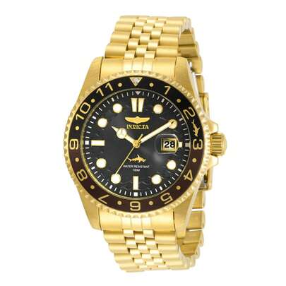Invicta 30622 Men's Pro Diver Black And Brown Bezel Bracelet Watch