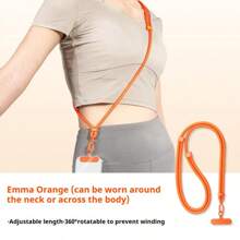 Adjustable Anti-Theft Phone Lanyard, Crossbody Strap, Halter, New Polyester Woven Rope, Anti-Lost Anti-Drop, Sturdy Round Ring Pendant Strap, Suitable For Outdoor Sports, Running, Carrying Baby