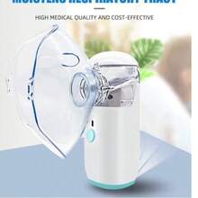 USB Portable Smart Humidifier With Auto-Cleaning & Dual Modes, Rechargeable Handheld Humidifier For Respiratory Care At Home/Travel, Adult - 白色 - 查看 2