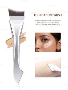 1 Stück ultra-flacher Grundierungs- und Gesichtsmasken-Pinsel, doppelseitiges multifunktionales Make-up-Tool für Anfänger, um mühelos ein selbstbewusstes Aussehen zu kreieren
