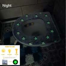 Household Toilet Seat Cushion, Cartoon Toilet Seat Cover, All-Season Toilet Seat Cover, Adhesive Toilet Seat Cover, Thickened Toilet Sticker Cushion In Autumn And Winter,Home Decorations For Halloween And Christmas,Thick And Thin Styles Will Be Randomly Dispatched,Retro Home Decoration