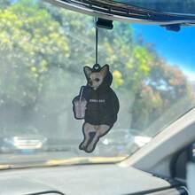 CUTE FUNNY'Gangsta DOG'pattern Design Car Air Fresheners - Hanging Rearview Mirror Scented Tablets, Cool Automotive Decor, Paper-Based Vehicle Air Freshener Combo Set With Assorted Designs, Gift For Friends - Multicolor - View 10