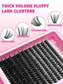 240Pcs Fluffy Lash Clusters 30D/40D/50D/80D Individual Eyelash Thick Cluster Eyelash Extensions D Curl Lashes Clusters Individual Lashes 9-18MM Wispy Cluster Lashes Lash Clusters,Eye Lash Clusters,Individual Eyelashes,Lashes,Fake Lashes - D - View 7