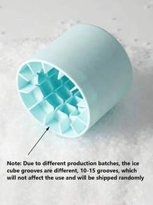 1 件迷你硅胶冰块模具，圆柱形 3D 制冰机，简易桶形设计制冰机托盘带盖，适用于厨房海鲜生鱼片，返校用品
