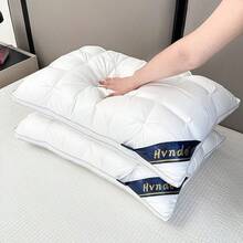 2Pcs King Size Luxuny 5-Star Hote! Qualty Pow,19x2 Inches - Dep Slep Neck SuportNon.Colapse High Pilow Core For . Seasons, Machine Washable,White Satnfinish.Piows For Sleping - 2 cái màu trắng - Xem 2