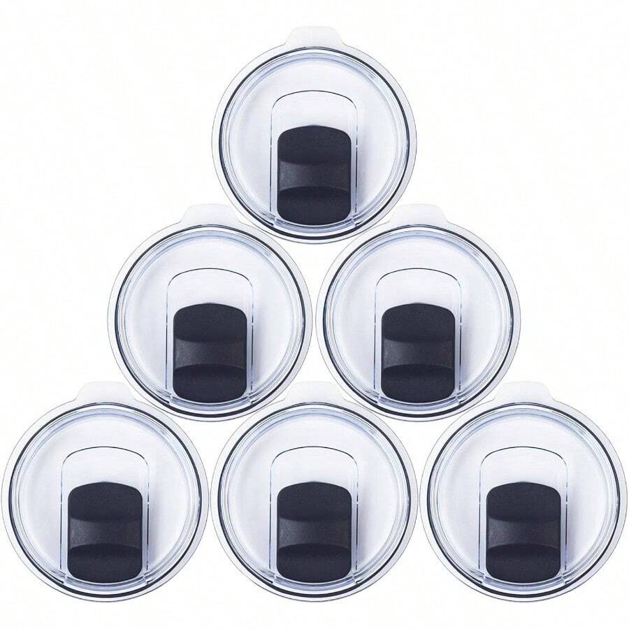 6 Pack 20 Oz Tumbler Lid, Magnetic Slider Replacement Lids For 20 Oz Tumbler, 10/24 Oz Mug And 10 Oz Lowball, Spill Proof Cup Lids Covers Compatible For Ozark Trail, Old Style Rtic, - Gói 6 + 20 oz - Xem 1