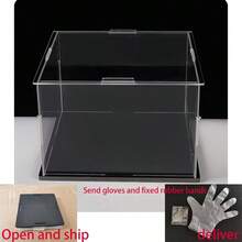 Vitrină/cutie acrilică de înaltă definiție, rezistentă la praf (mai multe dimensiuni disponibile + unelte de asamblare incluse), potrivită pentru figurine/blocuri de construcție/obiecte de colecție/suveniruri de sărbători/genți și încălțăminte pentru femei, vă rugăm să măsurați dimensiunea articolului înainte de a comanda (dimensiuni interne), panouri acrilice groase de înaltă definiție (grosime 0,08 in)