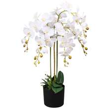Deboola Artificial Orchid 75 Cm Artificial Flowers Orchid Realistic Orchid Artificial Flowers Houseplant Artificial Plant For Indoor Outdoor House Office Garden Modern Decoration Housewarming Gift