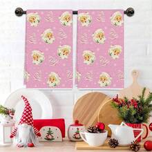 40*60cm Weihnachts-Geschirrtuch, süßes Weihnachtsmann-Muster dekoratives Handtuch, saugfähiges Reinigungstuch für Weihnachtsküche & Bad, Doppelnutzen Feiertags-Dekorationstuch - Verschiedenfarbig - Übersicht 12
