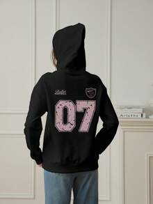 1 szt. bluza z nadrukiem dla nastolatek, ciepła, termiczna, z długim rękawem, odzież młodzieżowa na jesień/zimę – zabawna i kolorowa bluza, która pobudza wyobraźnię każdego dziecka - Czarne - Zobacz 10