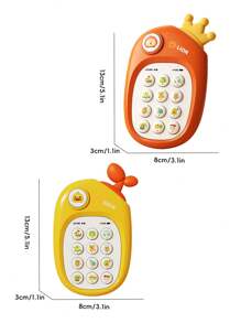 1 st. mini söt telefonleksak för bebisar, sensorisk inlärningsleksak för spädbarn pojkar och flickor, flera ljud- och ljuseffekter, tandsprickningsleksak, babypresent - Multifärgad - Visa 4