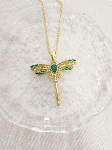 1 pièce Collier pendentif de libellule de style bohème élégant et coloré, convient comme bijou quotidien, de fête ou de voyage pour femme