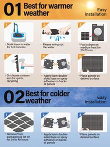 ODEK PRETTY 1包隔音楔形泡沫 - 120x60x5cm | 高密度大尺寸声学处理板 | 适用于家庭办公室、音乐工作室、广播室墙壁 | 改变您的声学空间！（黑/白/灰） - 彩色 - 查看 9