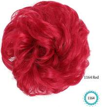 4 Icnh 凌乱发髻发片卷发大发髻发圈浅棕色混合自然金色合成凌乱发髻发片适合女性女孩 - 彩色 - 查看 28