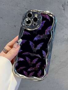 Halloween Theme Skull Pattern Electroplating Cream Soft Protective Case Cute Fashion Mobile Phone Case Compatible With IPhone 16/15/14/13/12/11/Xs Max/Xs/X/Xr Pro Plus ProMax Models, A Perfect Gift For Holidays And Birthdays - Multicolor - View 3