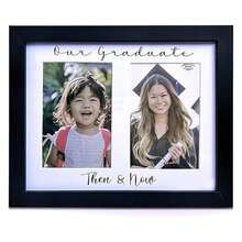 Then And Now Graduation Picture Frame, Double 4x6 Photo Frame, Class Of 2025, School Picture Frame Pre-K To 12 Display, Grad Party Decor, Gifts - Multicolor 244 - View 1