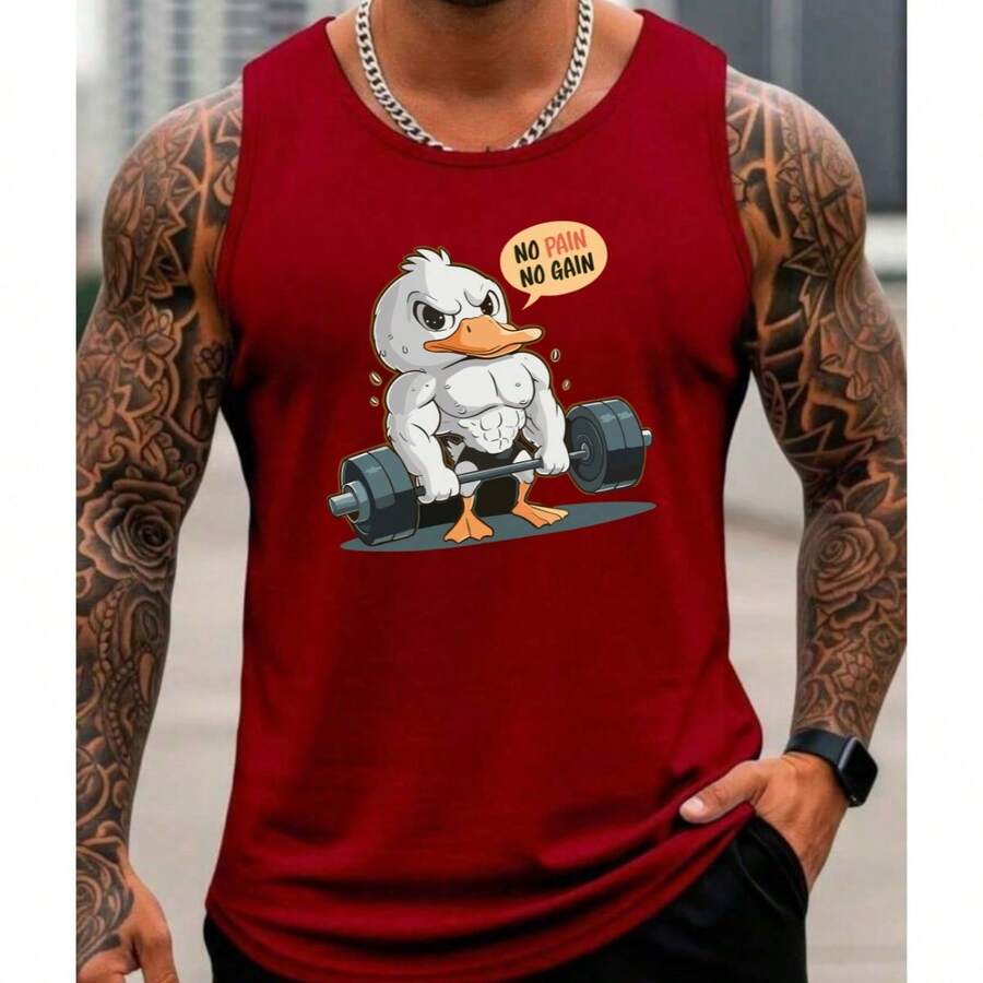 Men's Round Neck Tank Top 100% 30.1 Combed Cotton - Premium Basic Shirt - Màu Tím - Xem 1
