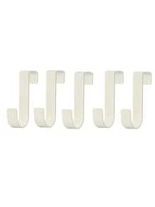 5pcs Multifunctional Hooks, Cabinet Door Hook Storage Rack, Stainless Steel Hook Door, Bathroom Storage Rack, Punch-Free Removable Hooks Suitable For Holiday Wreaths, Hangers, Storage Racks, Towels, Keys, Bathroom Hooks