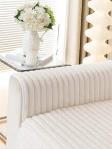 1pc Thick Rabbit Fur Sofa Cushion Cover, Modern Minimalist Anti-Slip Warm Sofa Seat Pad, Dust-Proof Washable Sofa Slipcover, Soft & Fade-Resistant, Pet-Friendly, Fits L-Shaped Sofa And 1/2/3/4 Seater Sofa, Suitable For Bedroom, Office, Living Room