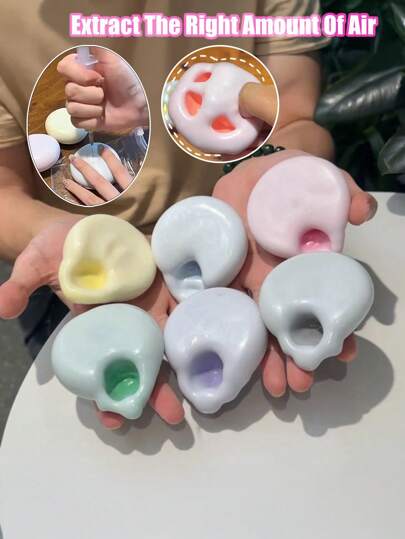 1/6PCS可塑形冰皮糯米糕捏捏减压玩具，仿真麻糬糯米糕，良好的发泄玩具，适合男孩和女孩玩耍柔软。放松的毛绒玩具|有趣且略带挑战性的感官体验，使其成为派对小礼物、课堂奖励、圣诞节、万圣节和生日礼物、复活节礼物、派对袋填充物、圣诞袜填充物、烦躁玩具、儿童派对礼物的绝佳小礼物