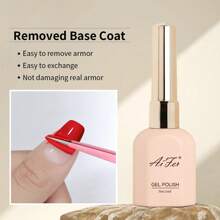 AiFer Base de gel de desprendimiento fácil: Capa base de gel UV de 15ml ideal para esmalte de uñas de gel, uñas postizas, puntas de uñas de gel X y práctica de uñas. Requiere lámpara UV. Perfecto para principiantes