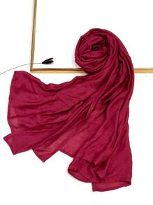 1 szt. Prosta, jednokolorowa, miękka i przyjazna dla skóry chusta na głowę, oddychająca, do codziennego noszenia, elegancka chusta na głowę do sukienki