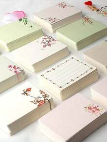 20 张空白 DIY 涂鸦卡 - 复古花卉设计，非常适合感谢信、婚礼请柬和节日祝福（圣诞节、母亲节、情人节）、明信片、礼物 - 彩色 - 查看 1