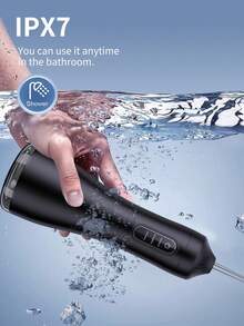 Portable Water Flosser, Rechargeable, 3 Modes, 330ml Water Capacity, Wireless Design, Cleans Teeth, Suitable For Travel And Home Use - Black - View 8