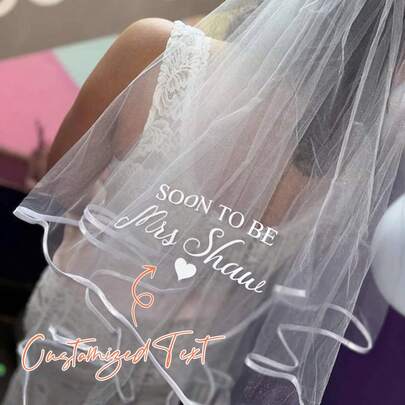 Personalized Bachelorette Party Veil - Bride, Wedding Dress - Heart Print, Bachelorette Party, Bachelorette Party Veil, Personalized Veil, Veil, Bride-To-Be, Bride-To-Be Veil, Personalized Bachelorette Party, Bachelorette Party Veil, Bride-To-Be Bachelorette Party, New Bride, Bachelorette Party Bride, Bridal Veil, Bridal Veil