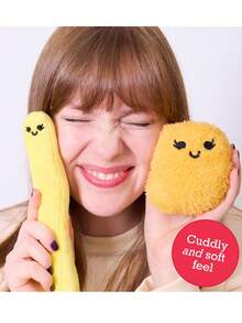 6 件 Relatable 出品的 Positive 鸡块，可爱的毛绒动物和玩具，柔软的玩具和毛绒玩具，适合所有年龄段的亲人的绝佳礼物，包含 5 个带提篮的毛绒玩具 - 彩色 - 查看 8