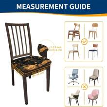 1/4/6/40 piezas Fundas de silla con estampado de gatitos, murciélagos y calabazas de temática de Halloween, de fibra de leche elástica y extraíble, para sillas de restaurante, cocina, comedor, hotel - Fundas de cojín de silla cuadradas extraíbles y suaves