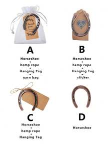 4/2PCS Vintage Lucky Horseshoe Pendants,Guest Wedding Favors,Metal Horseshoes Decor With Kraft Paper Box And Label,Rustic Horseshoe Gifts,For Vintage Wedding Party Decorations, Creative Keychain Ornament, Small Gift, Wedding Favor,Chic Hanging Sign For Wedding Decor,For Vintage Wedding Party Decorations Kentucky Derby Party Decorations 1pc