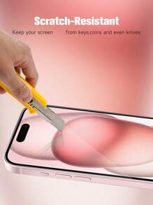 Set de 3 protectores de pantalla de vidrio templado, alta definición transparente, resistente al agua, anti-arañazos, compatible con Iphone7/8/X/XS/11/12/13/14/15 Pro Max/16 Pro Max/16 Plus, regalo para cumpleaños, familia, amigos, accesorios para teléfono