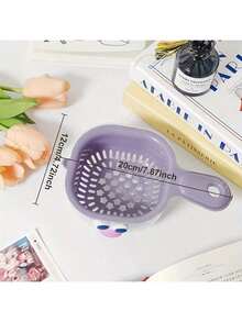 1pc 2-In-1 Duck Bill Strainer, Double Layer Fruit & Vegetable Washing Basket, Plastic Material With Ergonomic Handle, Easy To Clean - Multicolor - View 6