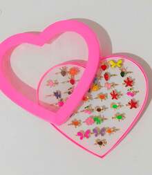 KIT6-36 Cartoon Kids Rings, Cute Princess Rings For Girls, Children's Jewelry, Baby Gifts - Vàng - Xem 4
