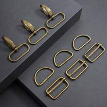 Pack Of 60 Carabiner Hooks With Swivel D Ring Sliding Buckle Belt Slider Metal Carabiner Key Ring Set For DIY Bag Strap Shoulder Strap Dog Collars Sewing Accessories