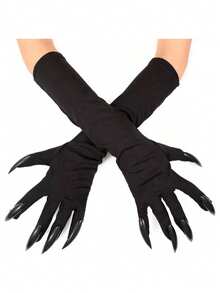 D EXCEED 1 Paar Damen Halloween Krallen Handschuhe - perfekt für Kostümpartys, Cosplay-Events, thematische Veranstaltungen und gruselige Feiern