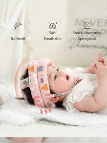 1pc Baby Helmet Hat, Infant Anti-Fall Pad, Toddler Learning To Walk & Crawl - Pink - View 5