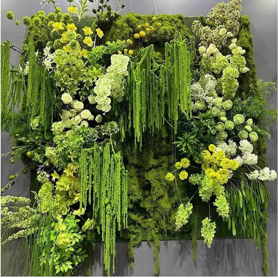 2/4 bông lan hoa tử đằng tím nhân tạo, lan hoa giọt nước mắt, lan hoa cưới nhân tạo, lan hoa dền lụa nhân tạo, hoa cưới màu đỏ tía, bó hoa cưới kiểu thác nước, thích hợp trang trí phông nền đám cưới, trang trí khách sạn, tự tay cắm hoa, cắm hoa trang trí bình, trang trí tường, quà tặng Ngày của Mẹ, sinh nhật, tiệc tùng. - màu xanh lá - Xem 1