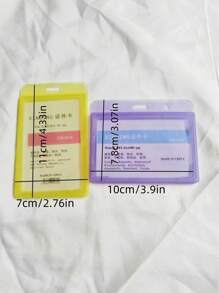 2 件 ABS 材质糖果色、防水、哑光工作 ID 徽章，适合所有员工，可用作身份证礼物、学校用品、返校 - 彩色 - 查看 5