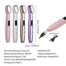 Elektrischer Gesichts-Massagegerät mit Augen-Massage, wiederaufladbar, Heißtherapie, Vibrationsmassage für Augenpflege und Gesichtsrelaxation, für den Heimgebrauch, 300mAh