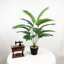 1/4 Stück 60-105cm tropische künstliche Dieffenbachia Kunstpflanzen, große künstliche Areca Palme, Kunststoff Paradiesvogelblume, große Palmblätter für Zuhause, Garten, Innenräume, Büro Dekoration (Topf nicht enthalten) Lange Stiele und große Blätter für luxuriöse Innen-/Außendekoration - perfekt für Hochzeit, Hotel, Garten, Hof, Fotografie