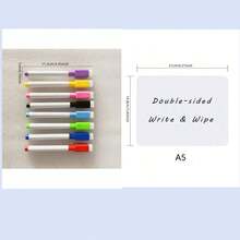 1Pc Writing Board Double-Sided Message Record Small Whiteboard Portable Mini Color Whiteboard Message Board Nonmagnetic Whiteboard Pen Eraser For Household Office, Etc Record Important Information Gift Home Decor Back To School Room Decor School Supplies