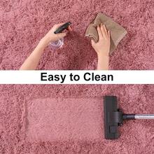 Soft Fluffy Shag Throw Area Rug, 2x4 Black, Non-Slip Bedroom, Hallways, Bedside, Dorm, Living Room - Long Shaggy Rug - 腮紅粉紅 - 查看 3