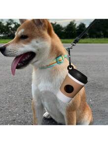 Pet Trash Bag Dispenser, Cat Dog Portable Poop Bag Holder, Creative Coffee Cup Waste Bag Dispenser For Dogs Cats, Outdoor Dog Walking Pickup Device With Rotatable Detachable Design, Equipped With Sturdy Metal Clip, Fun Pet Cleaning Accessory Featuring Humorous Slogans, Multi-Purpose Cat & Dog Hanger, Perfect Holiday/Birthday Gift