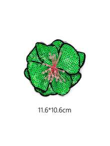 1pc Sequin Flower Patch With Pearl Decor - Vibrant Sew-On Applique, Suitable For DIY Jacket/Bag, Playful Fashion Accessory - As Photo - View 11