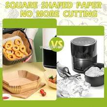 50/100pcs Air Fryer Disposable Liners, Non-Stick Airfryer Baking Papers, Non-Stick Parchment Paper For Baking Roasting Microwave - 50個圓形 - 查看 6