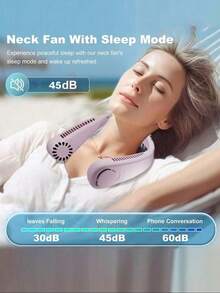 Portable Neck Fan, Air Conditioning Neck Fan, USB Rechargeable, 3 Wind Speeds, Bladeless Design, Suitable For Indoor And Outdoor Use In Summer,Outdoor,Garden,Travel Essentials,Portable Essentials,Beach Essentials,Graduation Season,Commencement,Graduation Ceremony,Graduation Gift,Graduation Present,Graduation Gift,Graduation Present,Congrats Grad,Congratulations Graduate,Valedictorian,Finish School,Graduation Party,Outdoor Essentials,Travel Portable,Hiking Essentials,Camping Essentials,Portable Tools,Summer Essentials ,Summer Portable - Multicolor - View 8