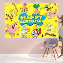 1 Tấm vải nền chụp ảnh chủ đề bọt biển SpongeBob SquarePants dùng cho tiệc sinh nhật, làm từ sợi polyester bền chắc, có dòng chữ "Chúc mừng sinh nhật" trên nền. Màu sắc tươi sáng, phù hợp cho các hoạt động trong nhà hoặc ngoài trời, chẳng hạn như tiệc theo mùa, trang trí ngày lễ, tiệc Halloween, tiệc Giáng sinh, tiệc ngoài trời và tiệc gia đình. - Nhiều màu - Xem 11
